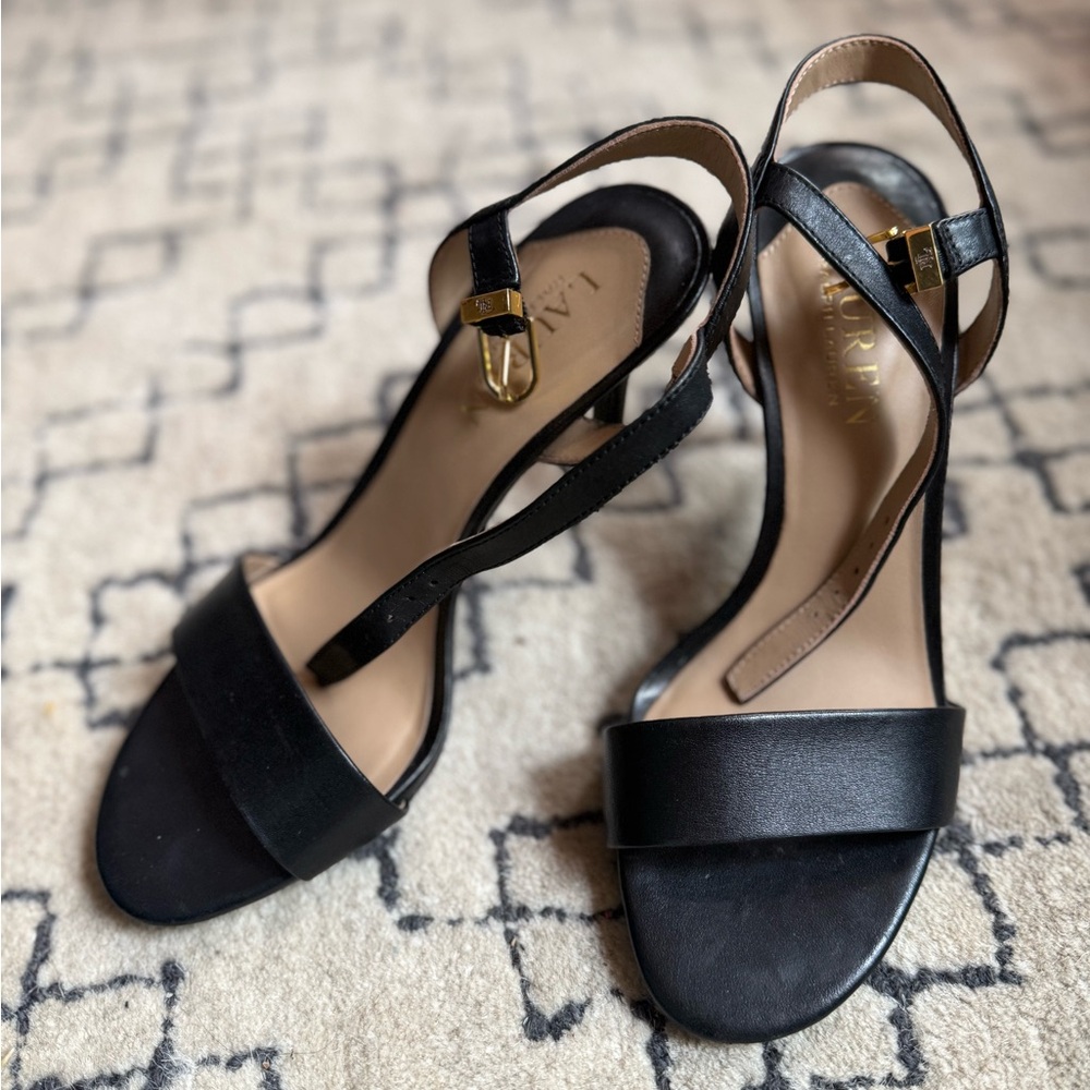 Ralph Lauren Black Strap Dress Shoes